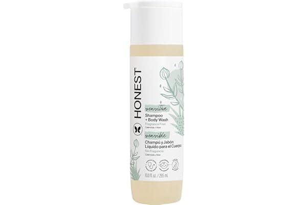 Amazon's Choice: The Honest Company 2-in-1 Baby Shampoo & Body Wash, Fragrance-Free, Tear-Free, Hypoallergenic, Naturally Derived, Sensitive Skin, 10 fl oz