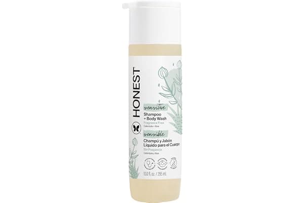 The Honest Company Shampoo & Body Wash, Tear-Free, Fragrance-Free, 10 fl oz | 2-In-1 Shampoo & Body Wash, 10 Fl Oz. Tear-Free, Hypoallergenic, Naturally Derived. Gentle For Baby's Sensitive Skin.