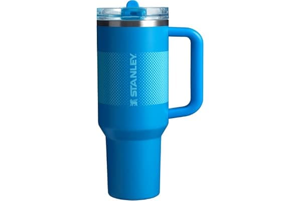 STANLEY Quencher ProTour Flipstraw Tumbler, 40 oz, Azure Fade | Built-In Straw & Handle | Cupholder Compatible for Travel | Leakproof Insulated Stainless Steel Cup | BPA-Free