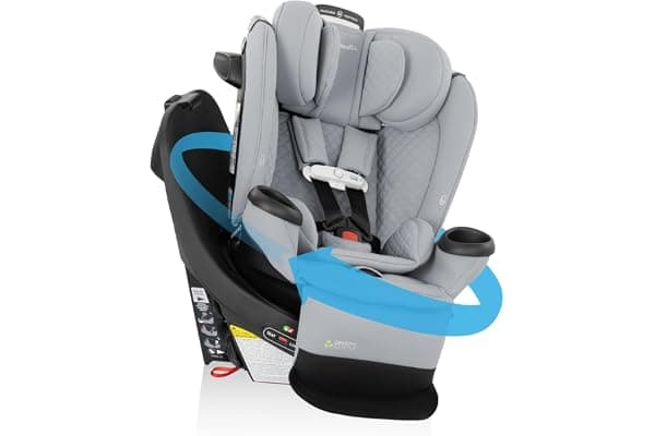 Evenflo Revolve360 Extend All-in-One Rotating Car Seat with Green & Gentle Fabric (Quartz)