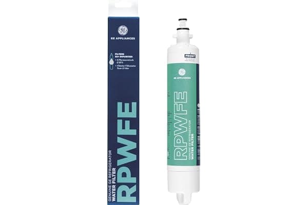 GE RPWFE Refrigerator Water Filter, Genuine Replacement Filter, Certified to Reduce Lead, Sulfur, and 50+ Other Impurities, Replace Every 6 Months for Best Results, Pack of 1