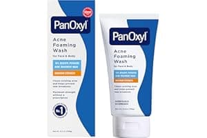 PanOxyl 10% Benzoyl Peroxide Acne Foaming Wash, Maximum Strength, Daily Acne-Fighting Face and Body Cleanser, Face Wash to Clear, Treat and Prevent Acne Pimples and Stubborn Breakouts, 5.5 Oz Tube