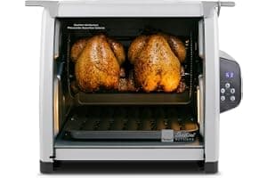 Ronco 6000 Platinum Digital Countertop Rotisserie Oven, 12-lb Capacity | Rotisserie chicken cooks perfectly, 3 functions - rotisserie, sear, no-heat rotation; basket included; auto shutoff
