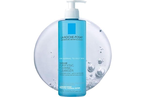 La Roche-Posay Toleriane Purifying Foaming Facial Cleanser with Niacinamide | Oil free face wash for sensitive skin with niacinamide and ceramides. Pore cleanser that won’t dry out skin and is soap free.