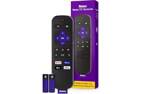 Roku TV Remote Control (Official Manufacturer Product) | Simple Setup & Pre-Set App Shortcuts - Replacement Remote Compatible with RokuTV Models ONLY (Not Roku Players)