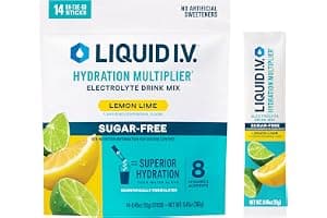 Liquid I.V. Hydration Multiplier Sugar-Free - Lemon Lime | Electrolyte Powder Drink Mix | 1 Pack (14 Servings)