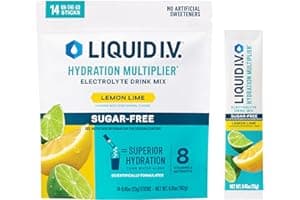Best Amazon Buy Under: Liquid I.V. Hydration Multiplier Sugar-Free - Lemon Lime | Electrolyte Powder Drink Mix | 1 Pack (14 Servings)