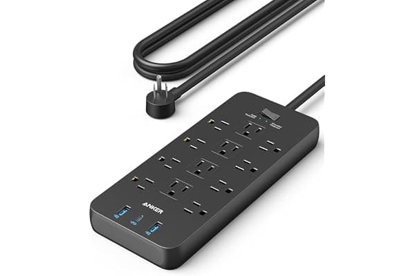 New Mom Must-Have: Anker Power Strip with 2100J Surge Protector, Outlet Extender, 20W, 12 AC | 5ft Extension Cord with Multiple Outlets, 1 USB C, 2 USB A, Home Office, Dorm Room Essentials, TUV Listed