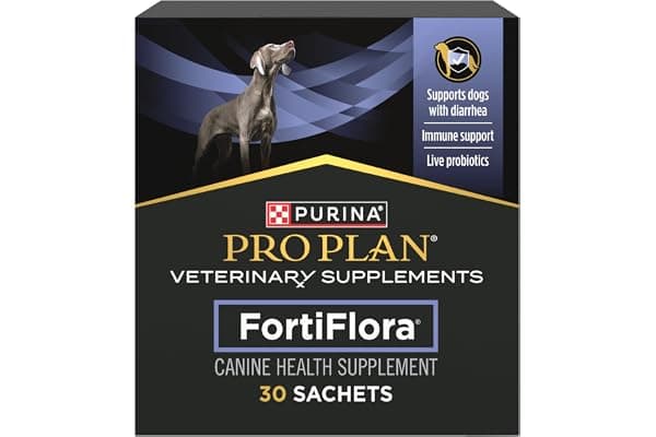 Purina Pro Plan Veterinary Supplements FortiFlora Dog Probiotic Supplement | FortiFlora Probiotic Supplement with strain of probiotics promotes intestinal health and can help management of diarrhea