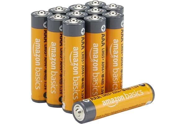 Amazon Basics AAA Long-Lasting Alkaline Batteries, 12 Count, 1.5 Volt, 10-Year Shelf Life, for Home and Office