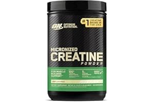 Optimum Nutrition Creatine, Micronized Creatine Monohydrate Powder, Supports Strength & Recovery, Banned Substance Tested, Unflavored, 5 g per Serving, 120 Servings
