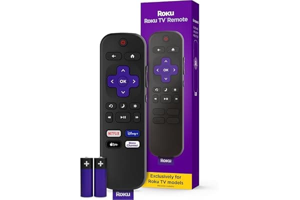 Roku TV Remote Control (Official Manufacturer Product) | Simple Setup & Pre-Set App Shortcuts - Replacement Remote Compatible with RokuTV Models ONLY (Not Roku Players)