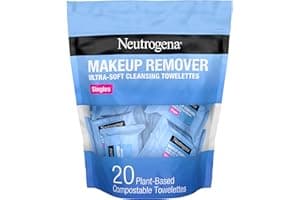 Neutrogena Makeup Remover Towelettes for Face with Micellar Water Daily Alcohol-Free Gently Removes Oil Dirt and Waterproof Makeup in a Simple Fully Plant-Based Cloth, 25 ct