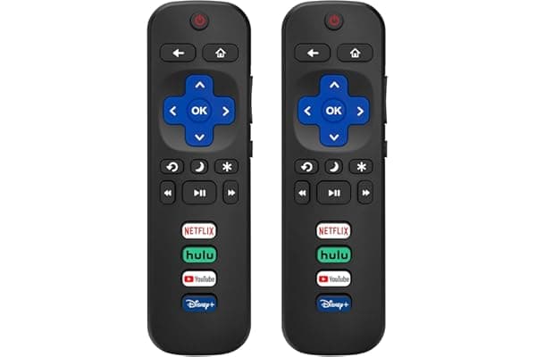 (2 Pack) Replacement Remote Control for Roku TV, for TCL Roku/Onn Roku TVs | for Hisense Roku/Sharp Roku/Element Roku/Westinghouse Roku/Philips Roku Smart TV (Not for Stick & Box) Ready Out of the Box