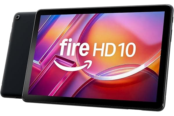 Amazon Fire HD 10 tablet, built for relaxation, 10.1" vibrant Full HD screen, octa-core processor, 4 GB RAM, 32 GB, Black