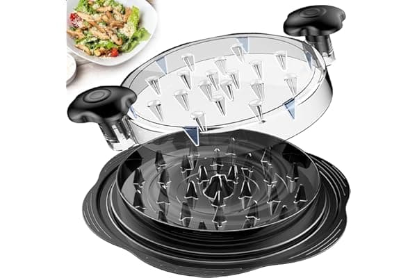 SURETIVIAN Chicken Shredder Large Chicken Breast Shredder Tool Twist with Brush&Fork, Visible Meat Shredder Machine, Strong Anti-Slip Strip, Ergonomic Handle, BPA Free, Suitable for Pork Beef Chicken