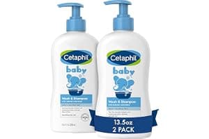 Cetaphil Baby Wash & Shampoo, 13.5oz Pack of 2, Hypoallergenic, Gentle Enough for Everyday Use, Soap Free