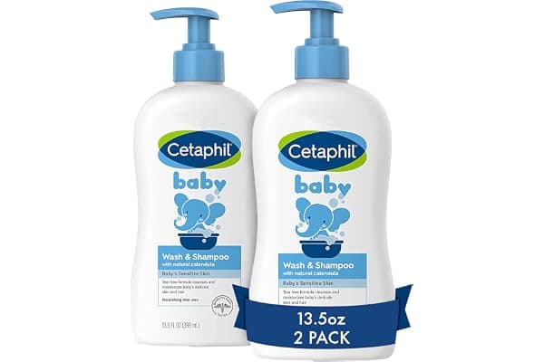 Cetaphil Baby Wash & Shampoo, 13.5oz Pack of 2, Hypoallergenic, Gentle Enough for Everyday Use, Soap Free