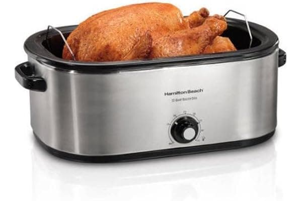 Hamilton Beach 28 lb 22-Quart Roaster Oven with Self-Basting Lid (Stainless Steel)