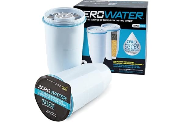 ZeroWater, Official Replacement Filter - 5-Stage 0 Tds Filter Replacement - System Iapmo Certified to Reduce Lead, Chromium, and Pfoa/Pfos, 2-Pack