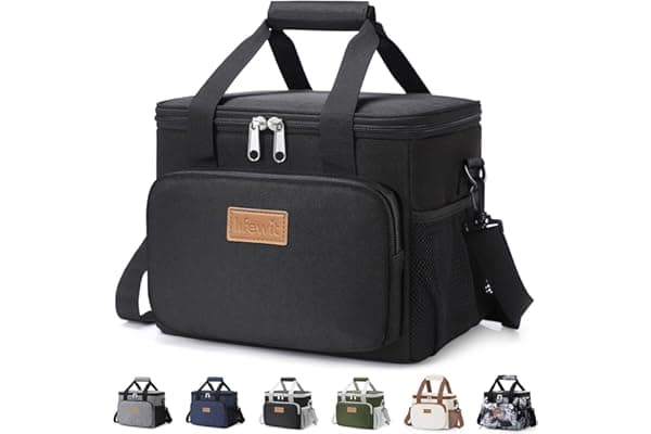 Trending on Amazon: Lifewit Medium Lunch Bag, Insulated Lunch Box, Soft Cooler Cooling Tote for Adult Men Women, Black 12-Can (9L)