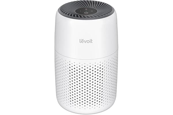 LEVOIT Air Purifiers for Bedroom Home Dorm, AHAM VERIFIDE, 3-in-1 Filter Cleaner With Aroma Pad, Filters Smoke, Allergens, Pet Dander, Odor, Dust, Office, Desktop, Core Mini-P, White