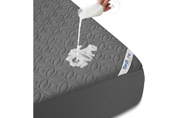 Upgrade Your Life With This: BEDLORE Waterproof Mattress Protector, Queen Size Mattress Pad Noiseless with Deep Pocket 6"-18" Depth, Soft Breathable Dirt-Proof Bed Mattress Cover Washable for Home, Bedroom, Hotel (Gray)