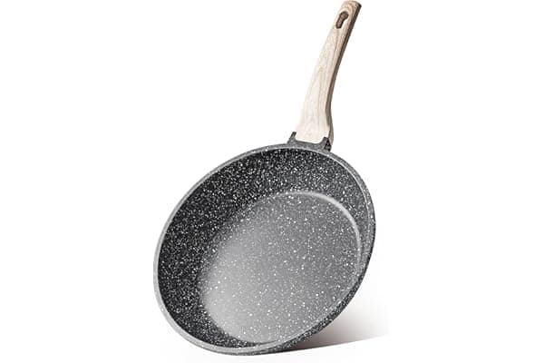CAROTE Nonstick Frying Pan Skillet,Non Stick Granite Fry Pan Egg Pan Omelet Pans, Stone Cookware Chef's Pan, PFOA Free,Induction Compatible(Classic Granite, 8-Inch)