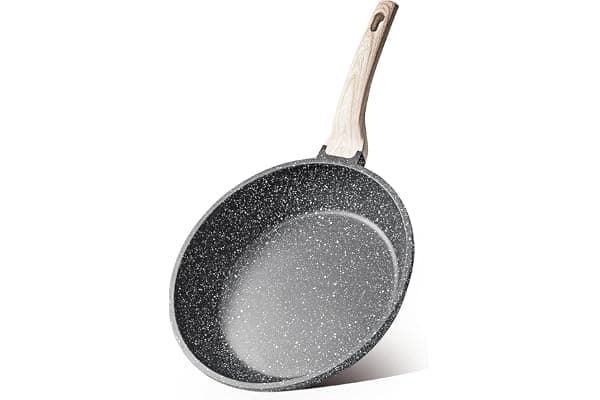 CAROTE Nonstick Frying Pan Skillet,Non Stick Granite Fry Pan Egg Pan Omelet Pans, Stone Cookware Chef's Pan, PFOA Free,Induction Compatible(Classic Granite, 8-Inch)