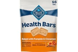 Blue Buffalo Health Bars Pumpkin & Cinnamon Crunchy Dog Biscuits, Oven-Baked with Pumpkin & Natural Ingredients, Healthy Dog Treats with No Artificial Flavors or Preservatives, 16 oz.