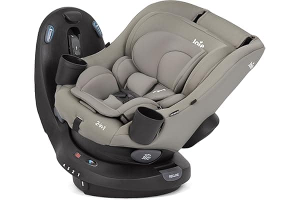 Joie Baby, Chili Spin SI 360 Rotating 2-in-1 Convertible Car Seat, Rear and Forward-Facing, No-Rethread Harness, Side Impact Protection (Dove)