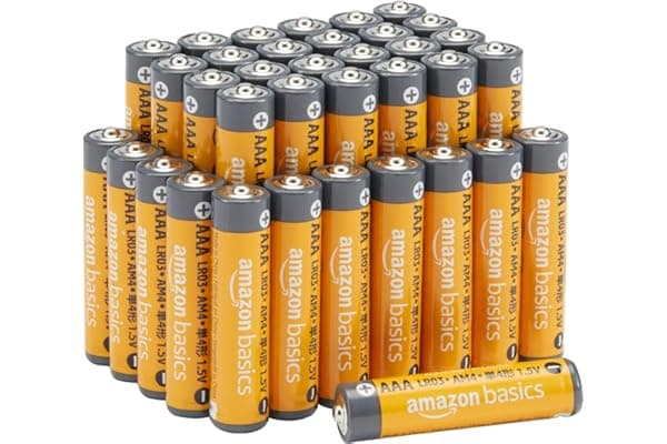 Amazon Basics AAA Long-Lasting Alkaline Batteries, 36-Count, 1.5 Volt, Reliable Performance, 10-Year Shelf Life, Emergency Storage