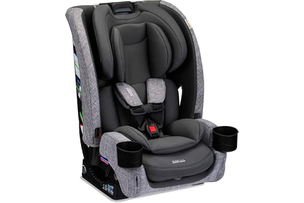 Britax One4Life Slim All in One Car Seat, Up to 10 Years of Use with Rear Facing, Forward Facing, Booster Modes, 17.5” Slim Car Seat Design, ClickTight Installation & SafeWash Fabrics — Mineral Gray