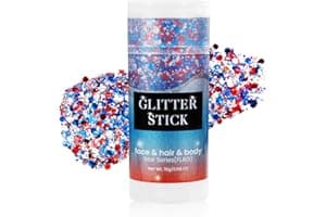 Mysense Patriotic Red White and Blue Face Hair Body Glitter Stick,4th of July Outfits and Accessories for Women Kids,USA Flag Makeup for Independence Day 250 Anniversary Memorial Day Veterans Day
