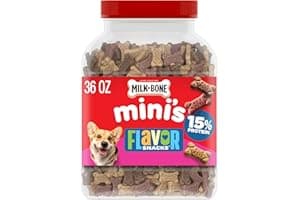 Milk-Bone Flavor Snacks Mini’s Dog Biscuits, Flavored Crunchy Dog Treats, 36 Oz. Canister