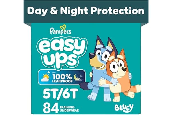 Pampers Training Pants - Easy Ups Boys & Girls Bluey - Size 5T-6T, 84 Count, Children's Potty Underwear (Packaging May Vary)