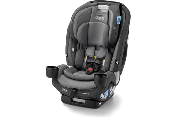 Graco SlimFit3 LX 3-in-1 Convertible Car Seat, Slim Car Seat Fits 3 Across, Rear Facing, Forward Facing, to Highback Booster Seat, Perfect for Baby Travel & Gift for New Parents, Kunningham