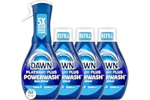 Dawn Powerwash Spray, Dish Soap, Dishwashing Liquid, Fresh, 1 Starter Kit + 3 Refills, 4x16 Fl Oz