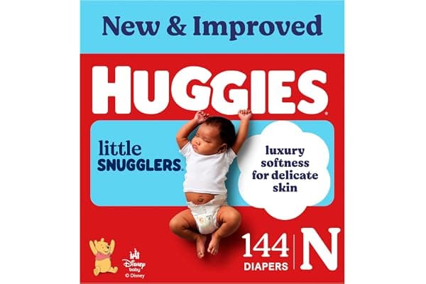 Huggies Little Snugglers Newborn Diapers, 144 Count
