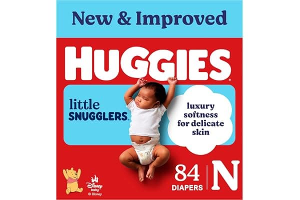 Huggies Little Snugglers Newborn Diapers, 84 Count