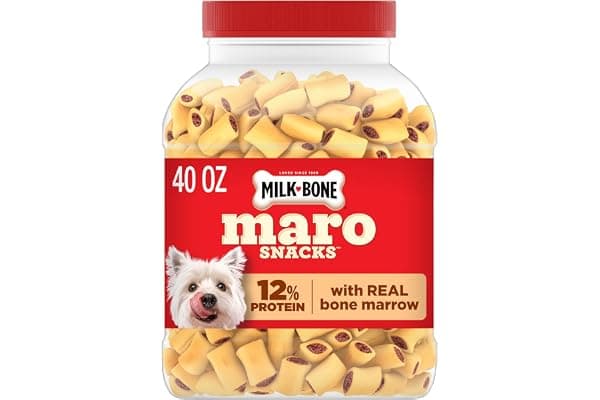 Milk-Bone MaroSnacks Small Dog Treats with Real Bone Marrow, 40 Oz. | Dog treats with 12% protein