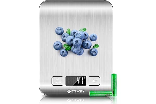 Etekcity Food Kitchen Scale, Digital Grams and Ounces, 11lb | Tare function, ideal for baking, weight loss, keto, meal prep, packages, liquids and jewelry, 304 Stainless Steel