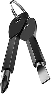 Mini keychain screwdriver set with Phillips flathead, pocket EDC multitool, cool small gadgets for men daily repair use