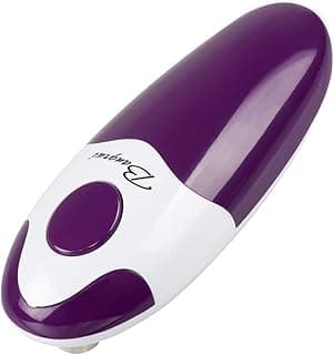 Baby Shower Gift Idea: Kitchen Automatic Safety Cordless One Tin Opener&Bangrui Professional Electric Opener.One-touch switch .Smooth can edge.Being friendly to left-hander and arthritics!(Purple)