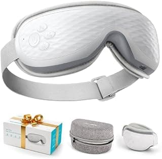 ALLJOY Eye Massager with Heat, Birthday Gifts for Women Men, Bluetooth Music Sleep Mask for Migraine Relief, Eye Strain, Dark Circles & Dry Eyes