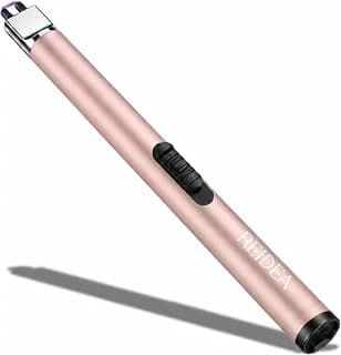 REIDEA Candle Lighter Rose Gold, Long USB Rechargeable Electronic Arc Windproof Flameless Lighter - A Must Have Gadget for Home Kitchen BBQ Camping Stove