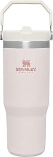 STANLEY IceFlow Flip Straw Tumbler with Handle 30 oz | Twist On Lid and Flip Up Straw | Leak Resistant Water Bottle | Insulated Stainless Steel |BPA-Free | Rose Quartz 1.0