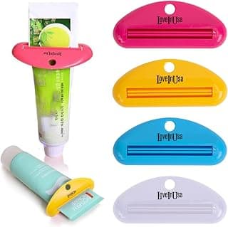 Toothpaste Tube Squeezer Dispenser- 4 Pack Random Colors