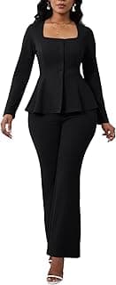 Hidden Gem Find: Women's 2 Piece Pants Suit Long Sleeve Blazer Flare Pant Set Casual Office Work Outfits