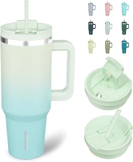 Double Wall Vacuum Insulation, Leak Proof, BPA Free, Dishwasher Safe, Cupholder Friendly, Travel & Outdoor, Mint